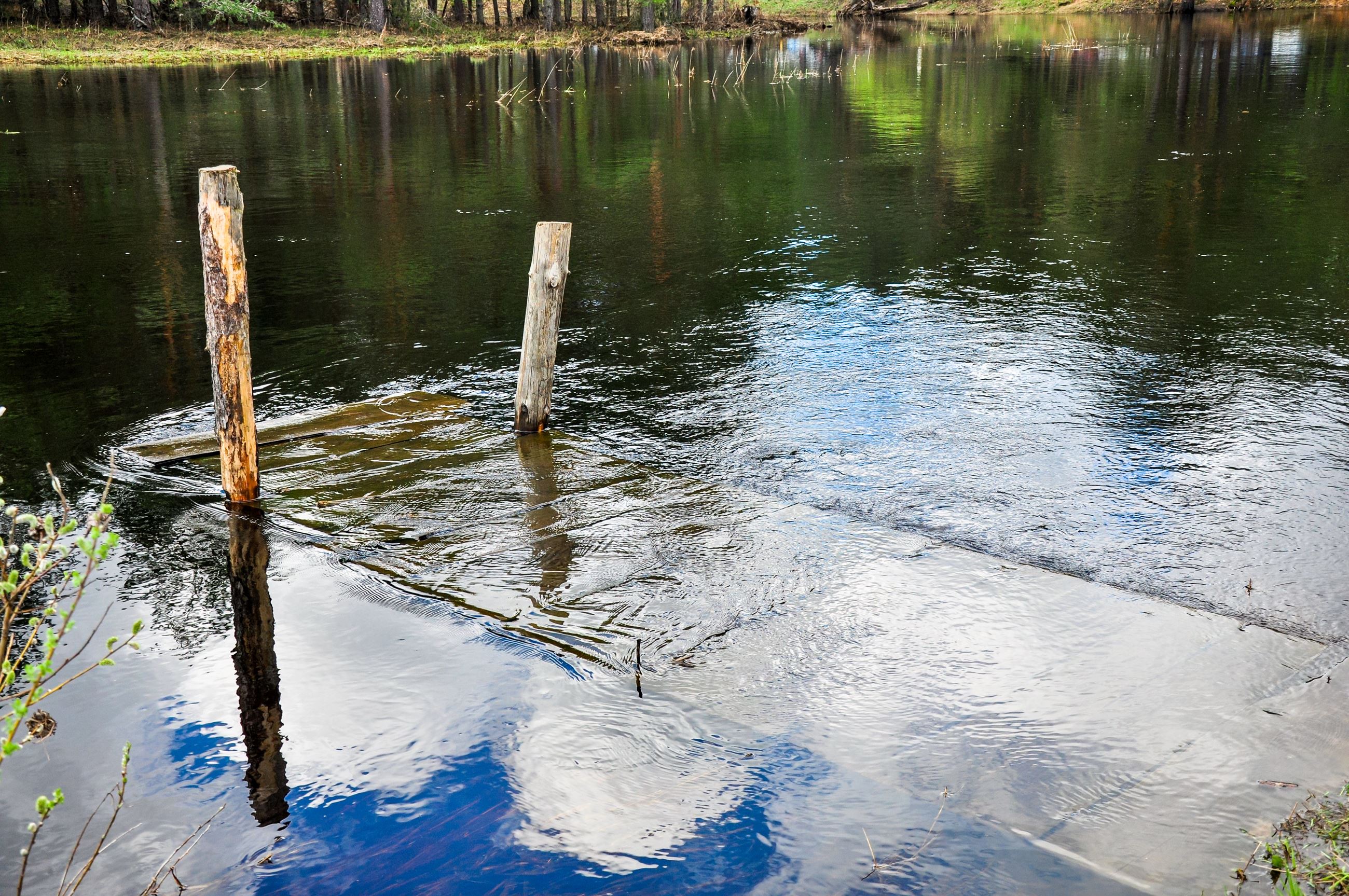 Dock under water